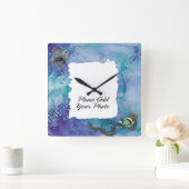 Foto-Rahmen-2-Wandleuchte Quadratische Wanduhr (Zuhause)