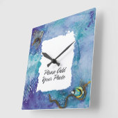 Foto-Rahmen-2-Wandleuchte Quadratische Wanduhr (Winkel)