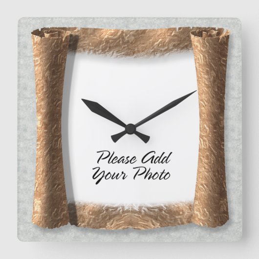 Foto-Rahmen-7-Wandleuchte Quadratische Wanduhr (Vorderseite)