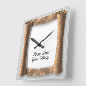 Foto-Rahmen-7-Wandleuchte Quadratische Wanduhr (Winkel)