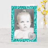 Foto-Rahmen - aquamarines dekoratives Karte (Gelbe Blume)