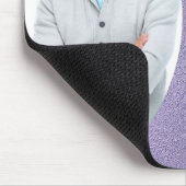 Foto-Rahmen aus lila Glas Mousepad (Ecke)