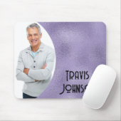 Foto-Rahmen aus lila Glas Mousepad (Mit Mouse)