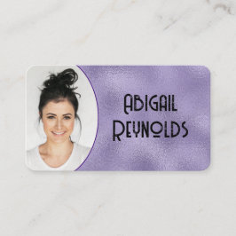 Foto-Rahmen aus lila Glas Visitenkarte