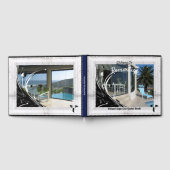 Foto-Rahmen aus weißem Marmor auf schwarz Gästebuch (Voll)