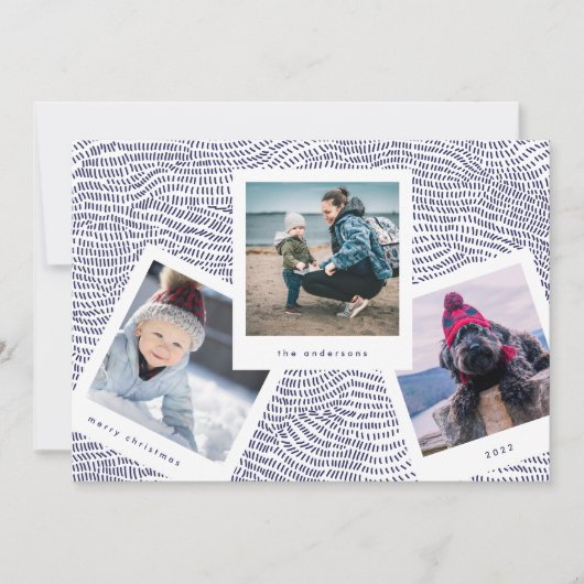 Foto-Rahmen | Blauer Frohe Weihnachten (Vorderseite)