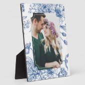 Foto-Rahmen für Blue Toile-Blume Fotoplatte (Seite)