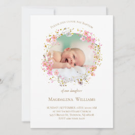 Foto-Rahmen für Blume | Tauflanung Einladung