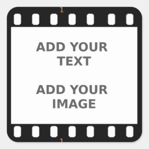 Foto-Rahmen für den Filmstreifen Quadratischer Aufkleber