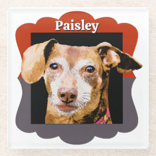 Foto-Rahmen für die Dackel Glasuntersetzer