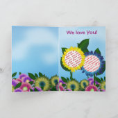 Foto-Rahmen für die Frühjahrsfeier der Blume Karte (Innenseite)