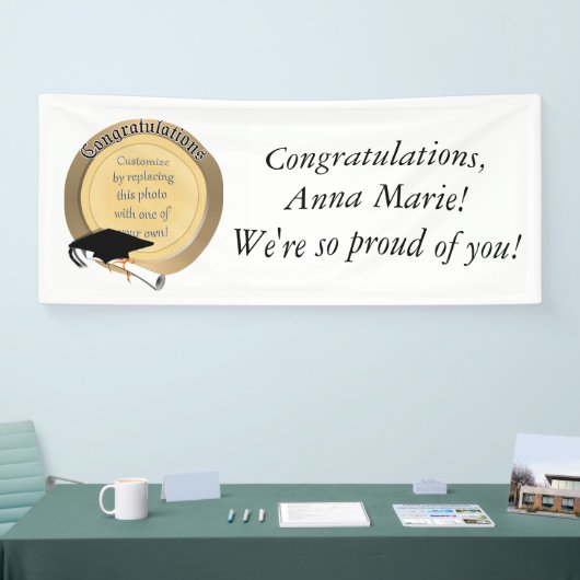 Foto-Rahmen für Gold-Abschluss Banner (Messe)