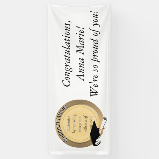 Foto-Rahmen für Gold-Abschluss Banner (Vertikal)