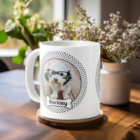 Foto-Rahmen für Hunde und Polka Dot Pet - weiß