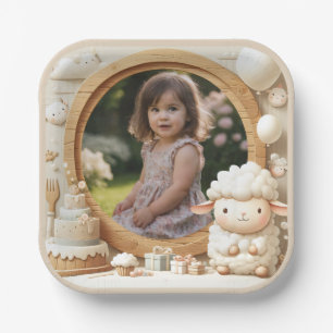 Foto-Rahmen für Kinder zum Geburtstag Pappteller