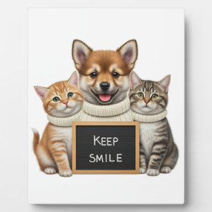 "Foto-Rahmen für Lächeln Behalten - Niedliche Katz Fotoplatte