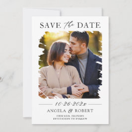 Foto-Rahmen für moderne geometrische Abstrakte Pin Save The Date