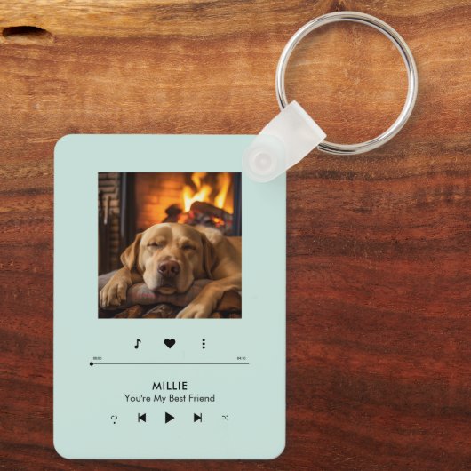 Foto-Rahmen für Musikplayer Personalisiert Schlüsselanhänger (Rückseite)