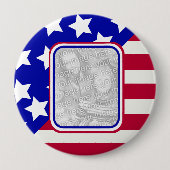 Foto-Rahmen für patriotische US Flagge Button (Vorderseite)