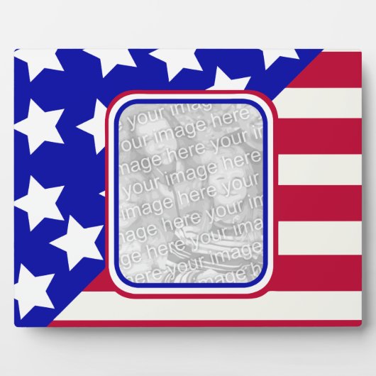 Foto-Rahmen für patriotische US Flagge Fotoplatte (Vorderseite)