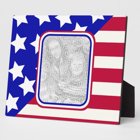 Foto-Rahmen für patriotische US Flagge Fotoplatte (Seite)