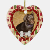 Foto-Rahmen für personalisierte Hunde Keramik Ornament (Rechts)