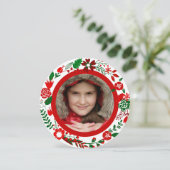Foto-Rahmen für Red White & Green Weihnachten (Stehend Vorderseite)