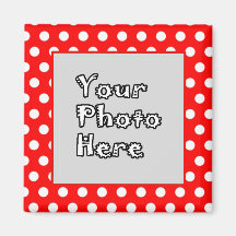 Foto-Rahmen für rote und weiße Polka-Dosen