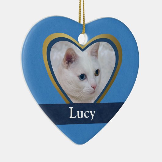 Foto-Rahmen in Form eines Herzens Keramikornament (Rechts)