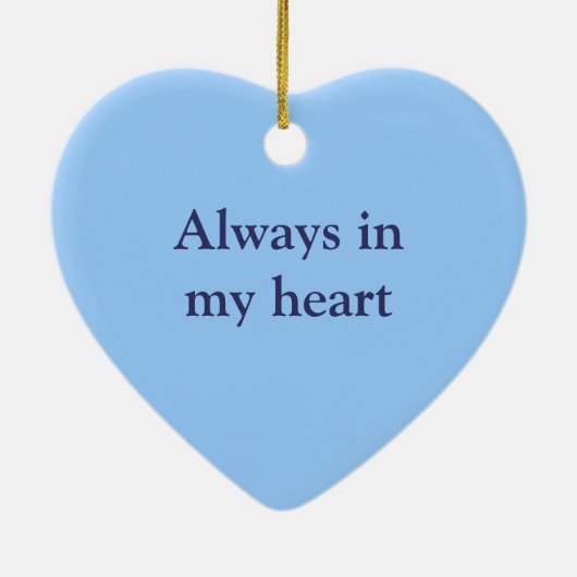 Foto-Rahmen in Form eines Herzens Keramikornament (Hinten)