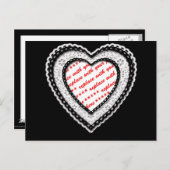 Foto-Rahmen in Form von Schnürsenkel Postkarte (Vorne/Hinten)