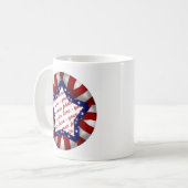 Foto-Rahmen in Rot-Weiß- und Blue-Star-Form Kaffeetasse (Vorderseite Links)