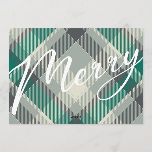 Foto-Rahmen | Kariert Frohe Weihnachten (Rückseite)