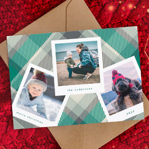 Foto-Rahmen Kariert Frohe Weihnachten