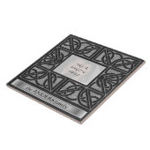 Foto-Rahmen "keltischer grauer Stein" mit Nachrich Fliese (Seite)