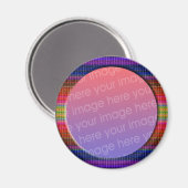 Foto-Rahmen mit bunten Texturen Magnet (Vorderseite/Rückseite)