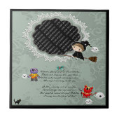 Foto Rahmen mit Hexe, Monster, Geist, Katze Fliese (Vorderseite)