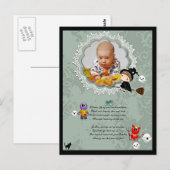 Foto Rahmen mit Hexe, Monster, Geist, Katze Postkarte (Vorne/Hinten)