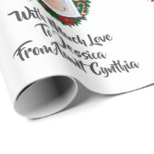 Foto-Rahmen mit Kränz Geschenkpapier (Rolleneckpunkt)