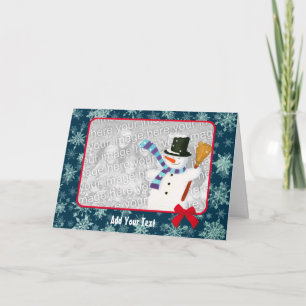 Foto-Rahmen mit Snowman Holiday Card Feiertagskarte