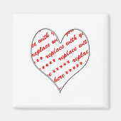 Foto-Rahmen mit weißem Herz Magnet (Vorne)