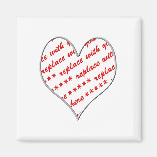 Foto-Rahmen mit weißem Herz Magnet (Vorne)