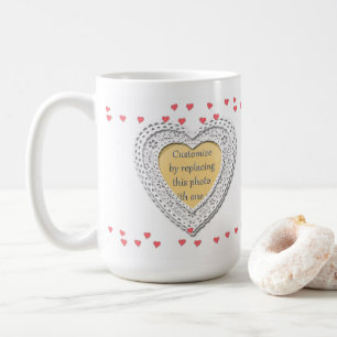 Foto-Rahmen mit wenig Herz Kaffeetasse