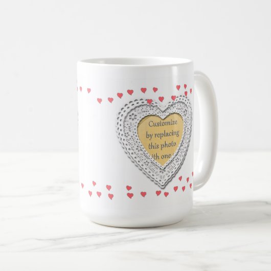 Foto-Rahmen mit wenig Herz Kaffeetasse (VorderseiteRechts)