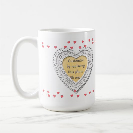 Foto-Rahmen mit wenig Herz Kaffeetasse (Links)