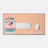 Foto-Rahmen-Pfirsichkleinste Tischmatte Schreibtischunterlage (Tastatur & Maus)