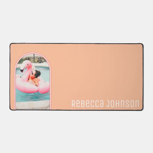 Foto-Rahmen-Pfirsichkleinste Tischmatte Schreibtischunterlage (Vorderseite)