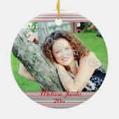 Foto-Rahmen-rote u. schwarze Keramikornament (Hinten)