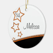 Foto-Rahmen-schwarze und orange Keramikornament (Links)