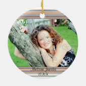 Foto-Rahmen-schwarze und orange Keramikornament (Hinten)